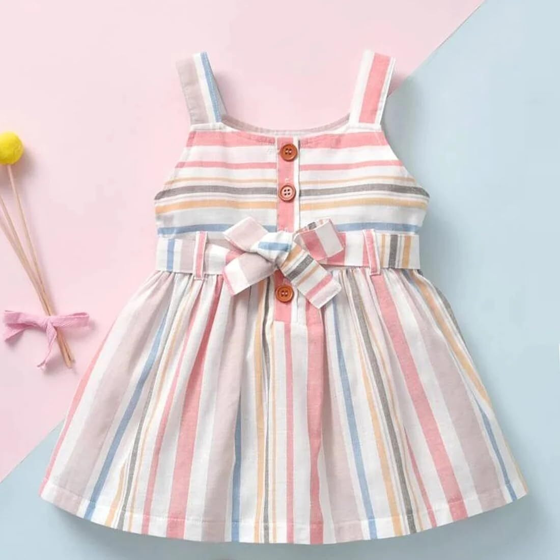 GORLYA Girls Sleeveless Floral Print Party Cocktail Dress for 1-10 Years Kids (5-6 Years Multicolor)