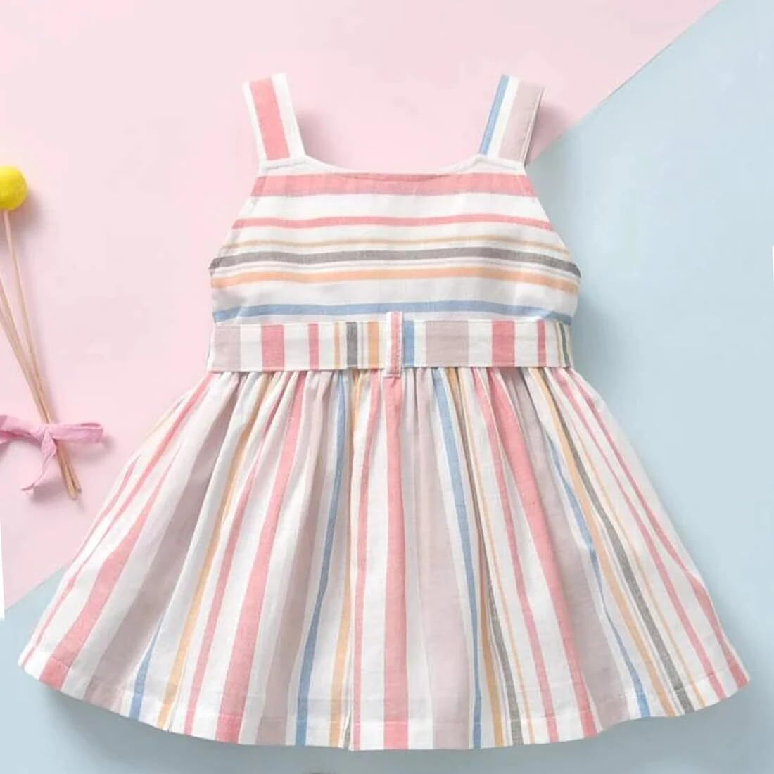 GORLYA Girls Sleeveless Floral Print Party Cocktail Dress for 1-10 Years Kids (3-4 Years Multicolor)