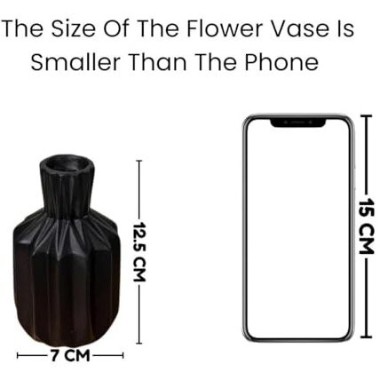 SATYAM KRAFT 1 Pcs Resin Flower Vase for Home Decor, Bedroom, Living Room,Office,ganpati mandap Decoration,Balcony, Kitchen,Table,Birthday Gift, Anniversary, Nordic Design (Pack of 1)(Resin)(Golden)