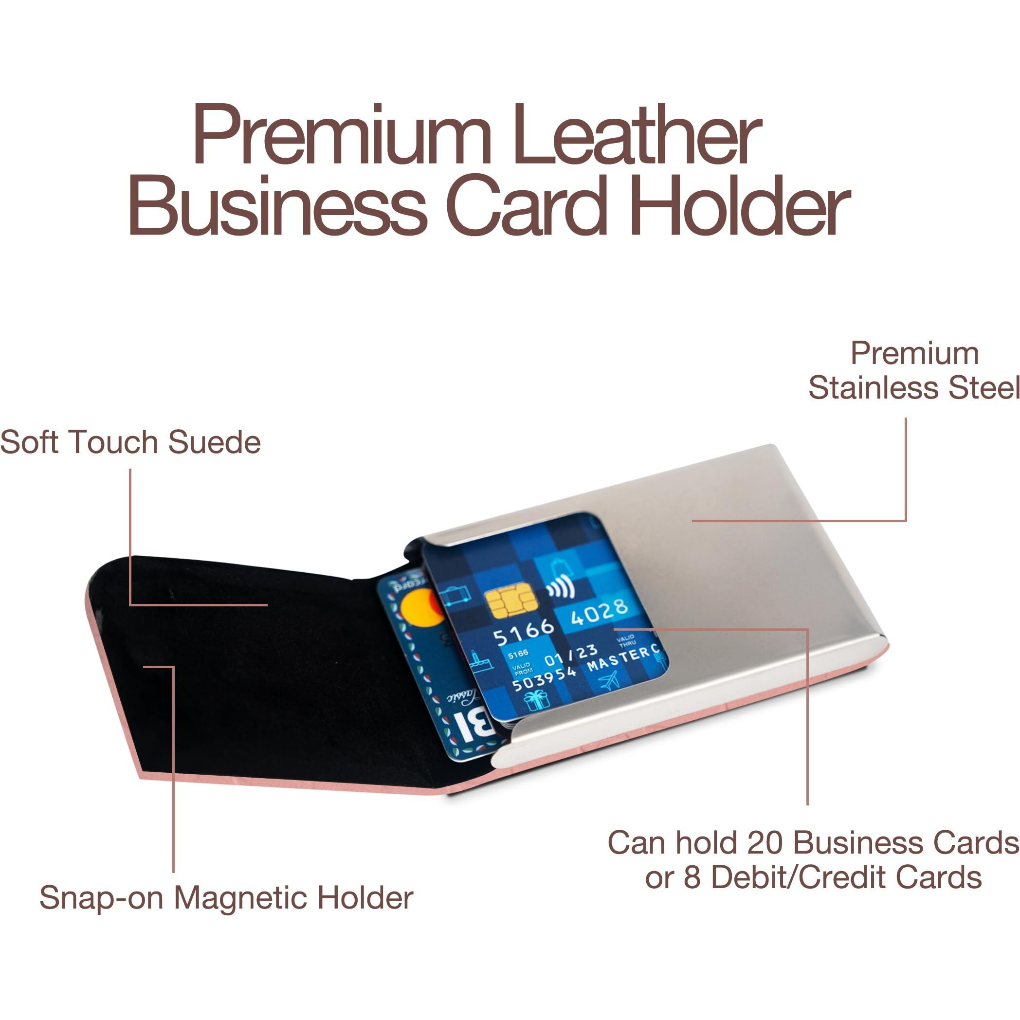 Celebr8 Personalized/Customized Debit/Credit Card Holder with Name Engraved, ATM/Business/Visiting Card Holders for Women | Rakhi Hamper for Sister | Slim Wallet for Women | Birthday Gift for Women