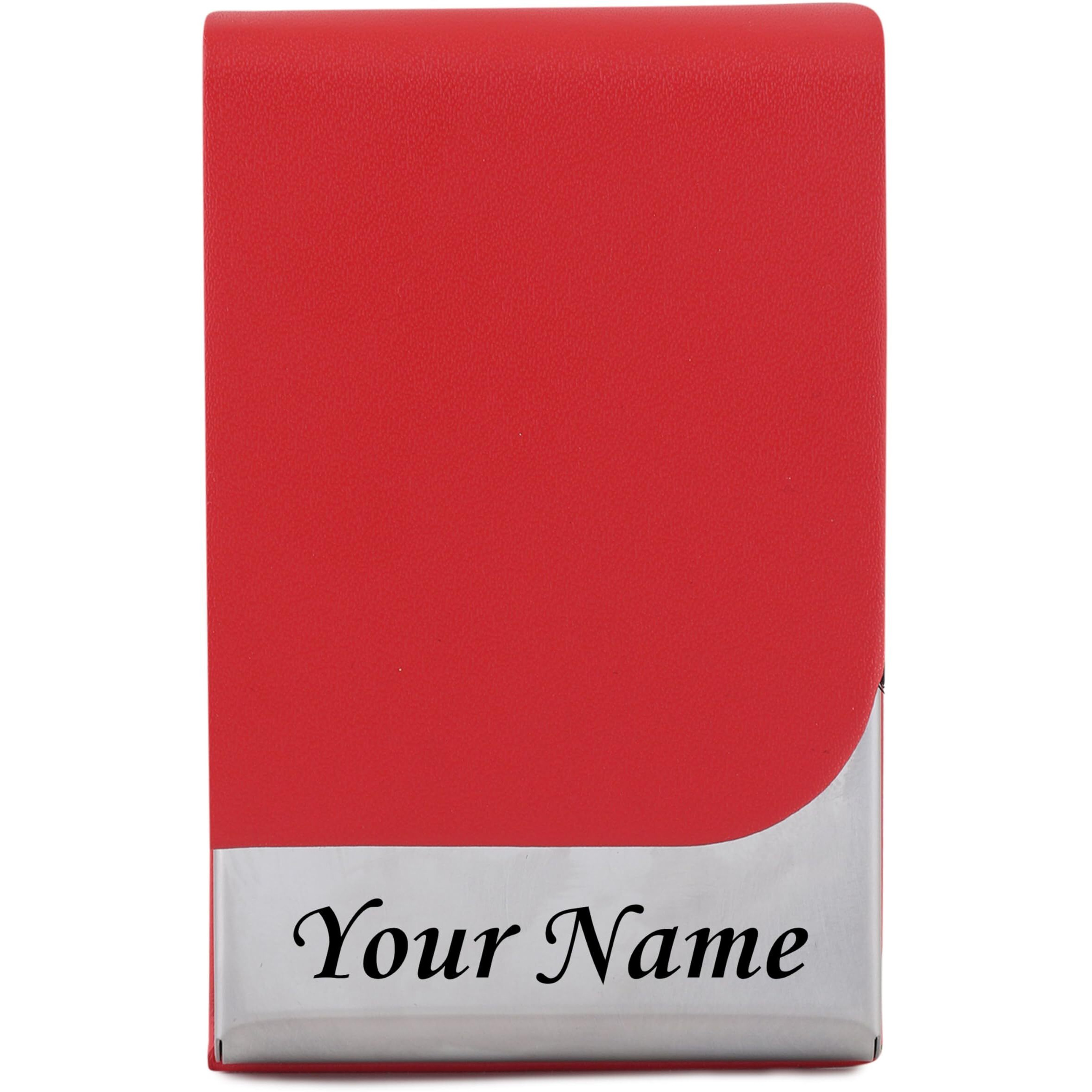 Celebr8 Personalized PU Leather Credit Card Holder with Magnetic Shut, Visiting/Business/Debit Card Case/Cover, Corporate Gift for Women, Slim Card Wallet for Women and Girls, Rakhi Gift for Sister