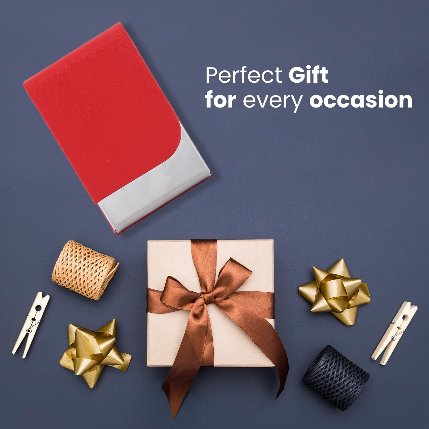 Celebr8 Personalized PU Leather Credit Card Holder with Magnetic Shut, Visiting/Business/Debit Card Case/Cover, Corporate Gift for Women, Slim Card Wallet for Women and Girls, Rakhi Gift for Sister