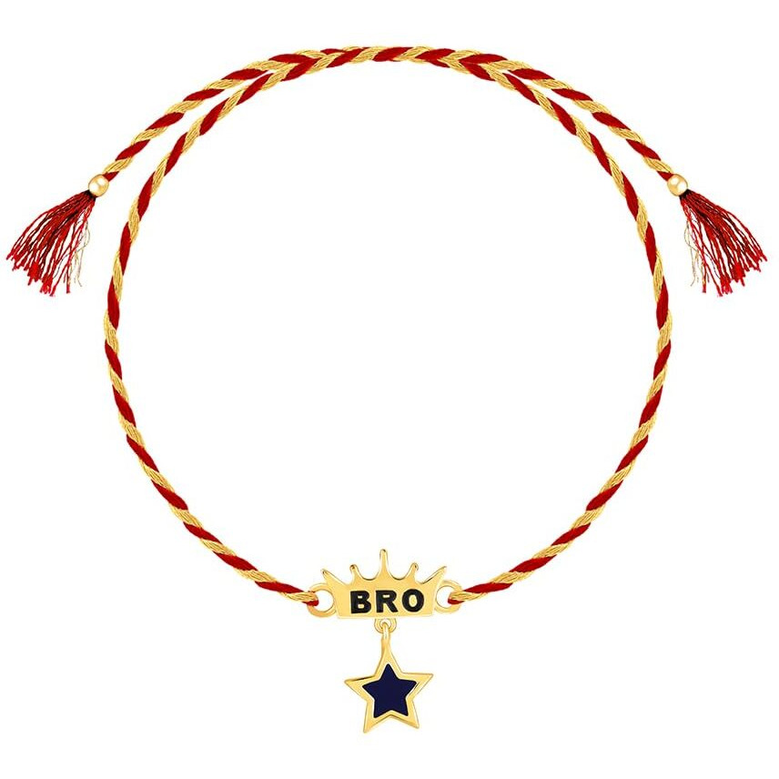 GIVA 925 Silver Golden Best Bro Rakhi| Raksha Bandhan Rakhi for Kids | Gift for Kids | With Certificate of Authenticity and 925 Stamp