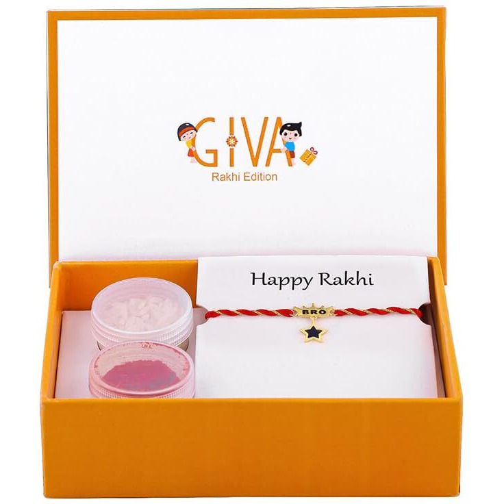 GIVA 925 Silver Golden Best Bro Rakhi| Raksha Bandhan Rakhi for Kids | Gift for Kids | With Certificate of Authenticity and 925 Stamp
