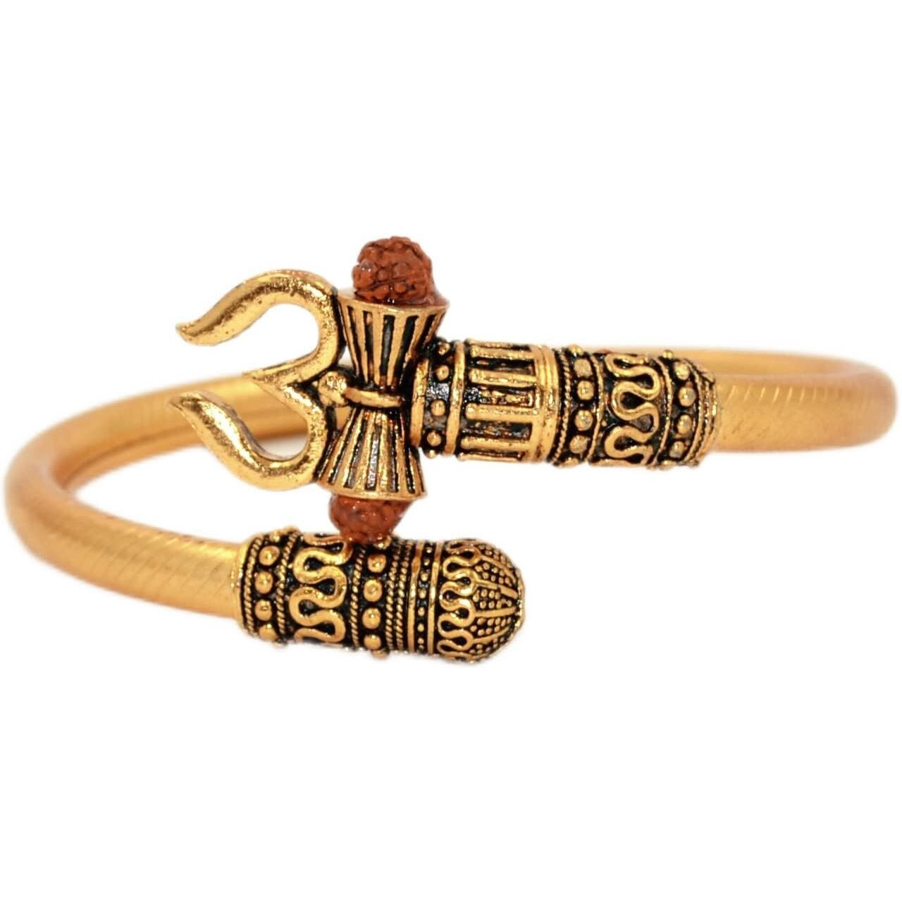 CraftVatika Mahakal Kada Rakhi for Brother Boy Men, Rudraksha Trishul Damroo Rakhi for Bhai, Bhaiya with Greeting Card