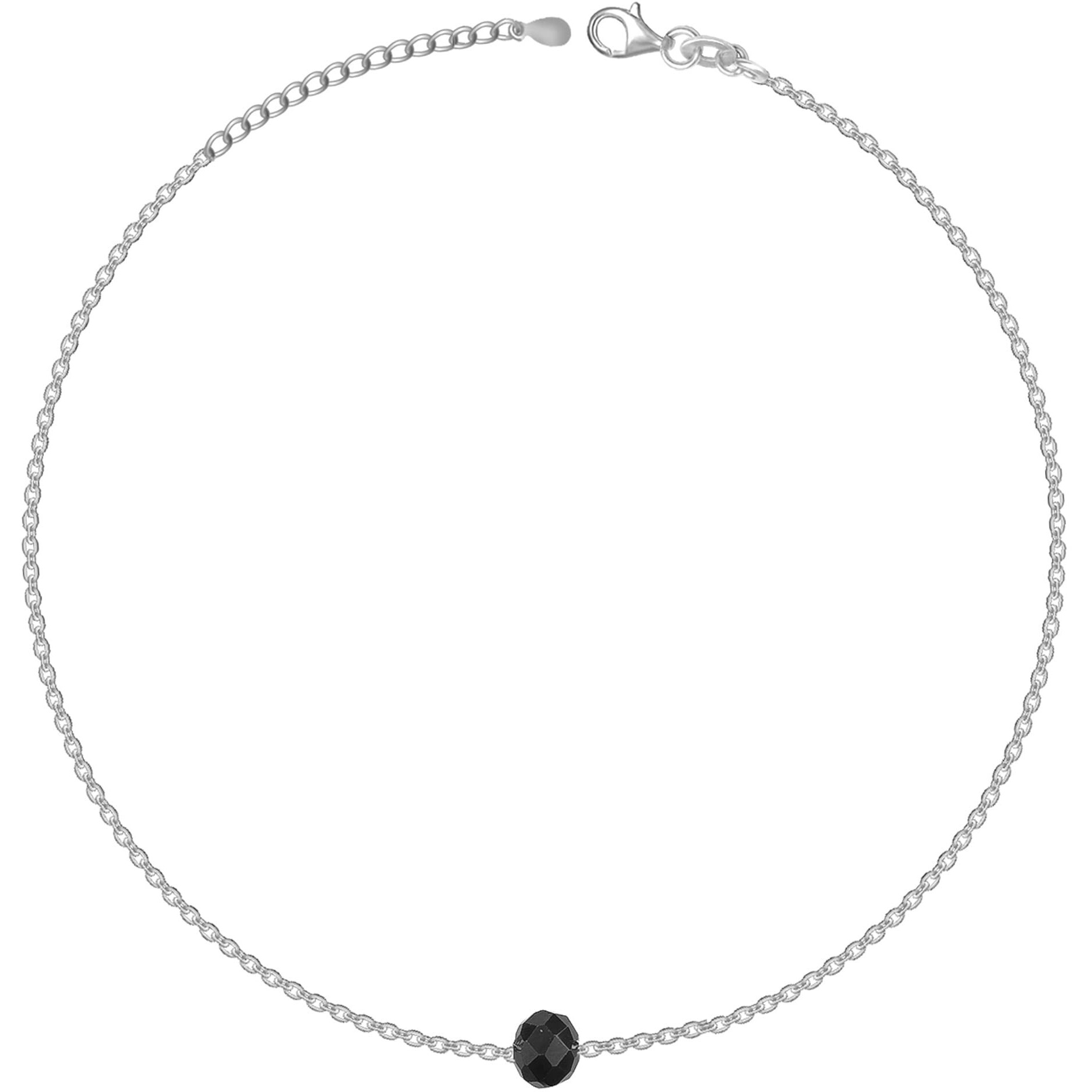 GIVA 925 Silver Black Bead Anklets (Single) |Rakhi Rakshabandhan Gift for Sister Bhabhi, Gifts for Women & Girls | With Certificate of Authenticity and 925 Stamp | 6 Months Warranty*