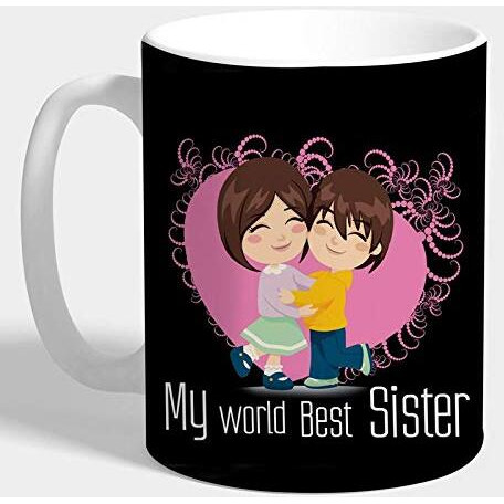 The Purple Tree Rakshabandhan Rakhi Gift Mug for Sister and Brother Mug (330 ml, Pack of 1), Rakhi Gift for Sister Brother, Rakhi Mug, rakshabandhan Gift Mug, Gift for Brother, Gift for Sister