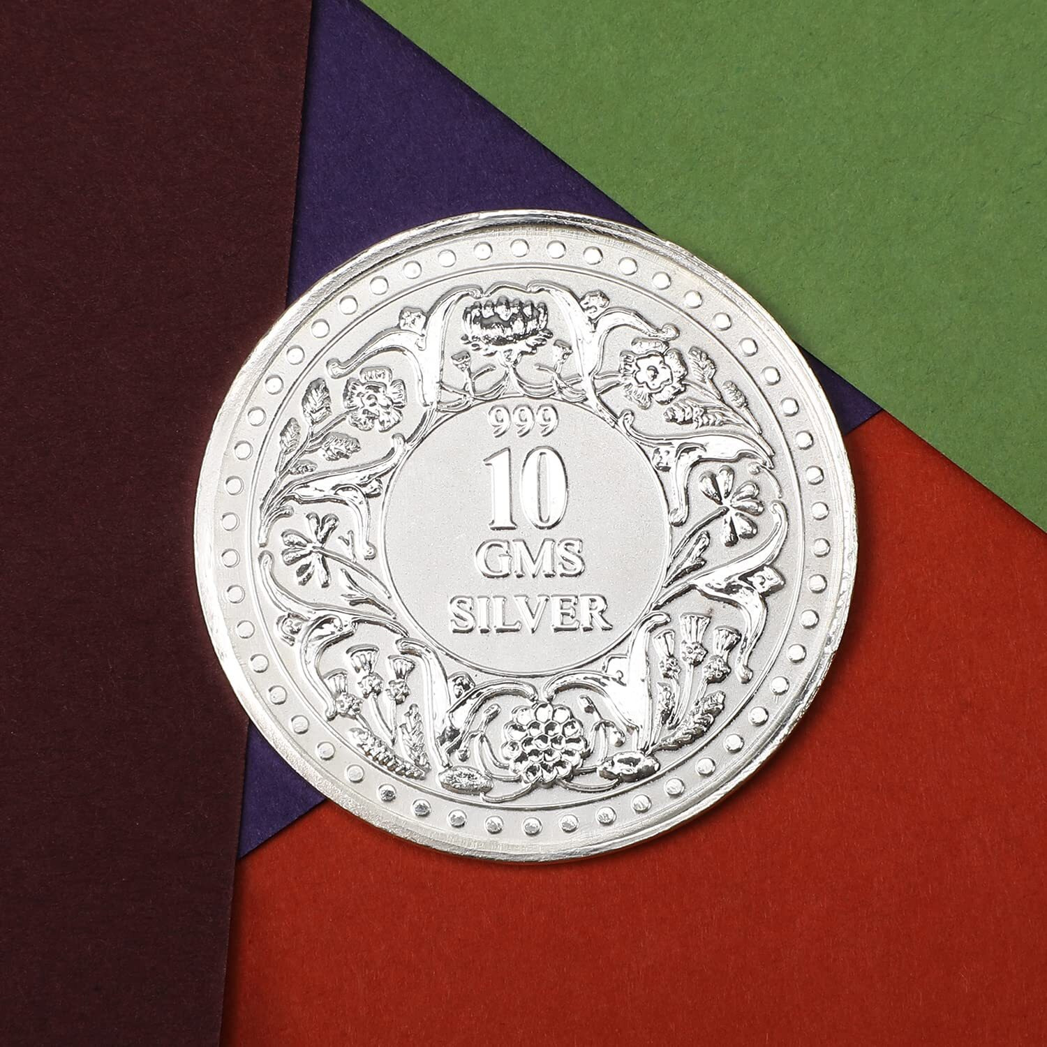 Ananth Jewels BIS Hallmarked Pure Silver Coins Rakhi gift for sister (10 grams)