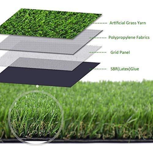 M GS REAL DECOR 20 Mm Artificial Flora Carpet Mat For Balcony&Lawn Floor,High Density For Covering Balcony (1.5X4,Green) 1 Piece,Grass