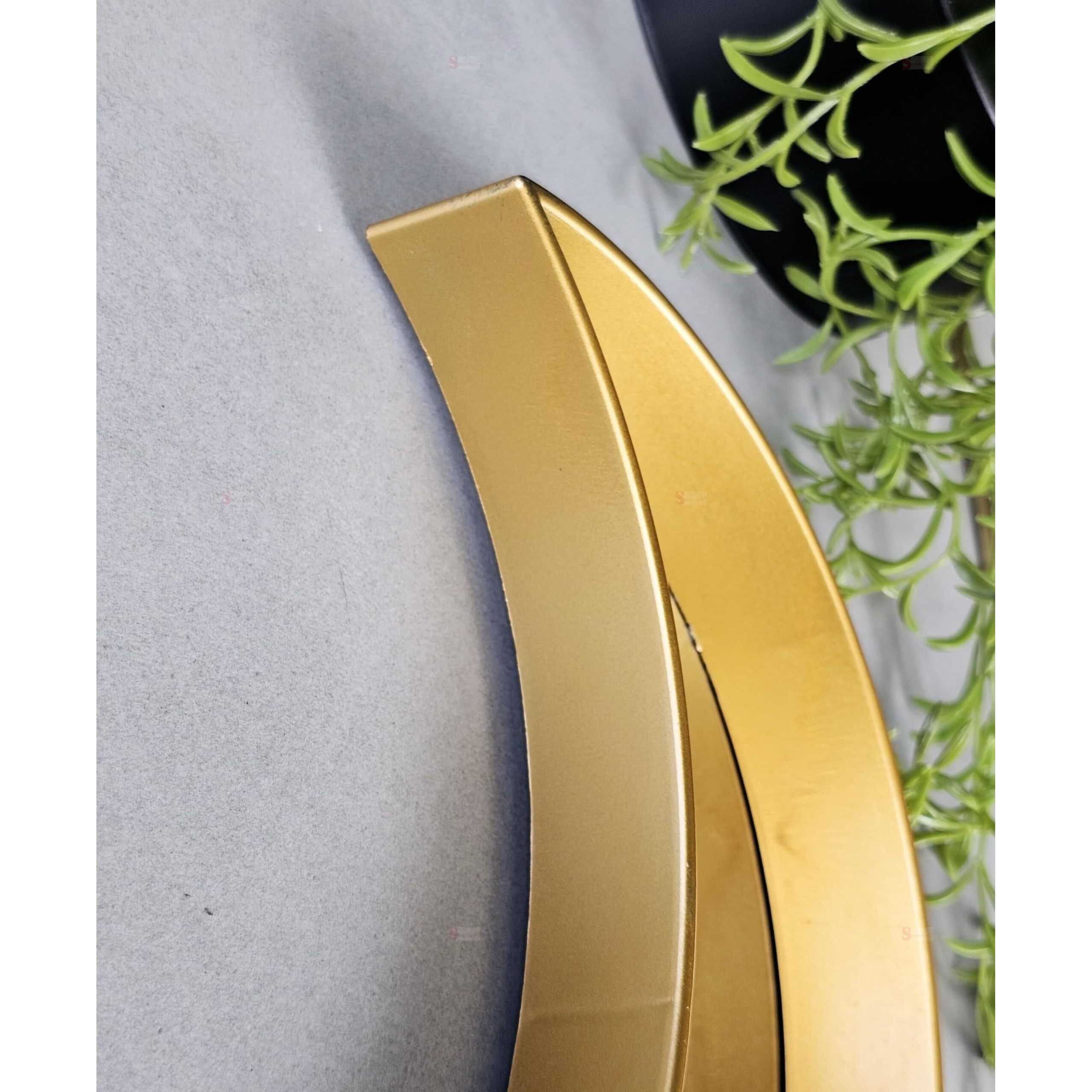 SATYAM KRAFT 1 Pcs Moon Design Fiber Wall Mirror Hanging for Home Decor, Hanging in Bedroom, Living Room, Bathroom Decorations Items, with Hook for Hanging On Walls (Model 10)