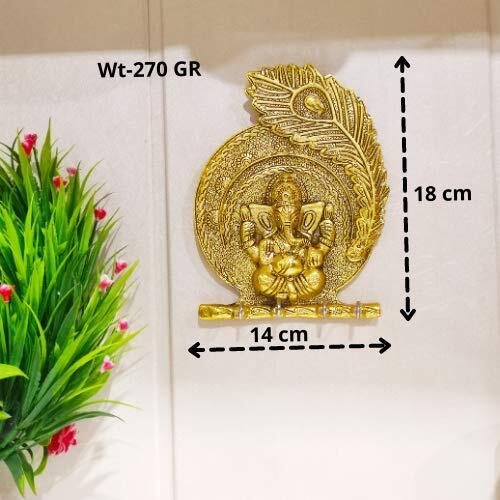 KridayKraft Metal Ganesha ji Key Holder Decorative for Wall | Ganesh Statue/Religious Idol/Wall Hanging Ganesh/Home Decor Show piece Gifts/Wall Sculpture Idol key holder Metal Key Holder