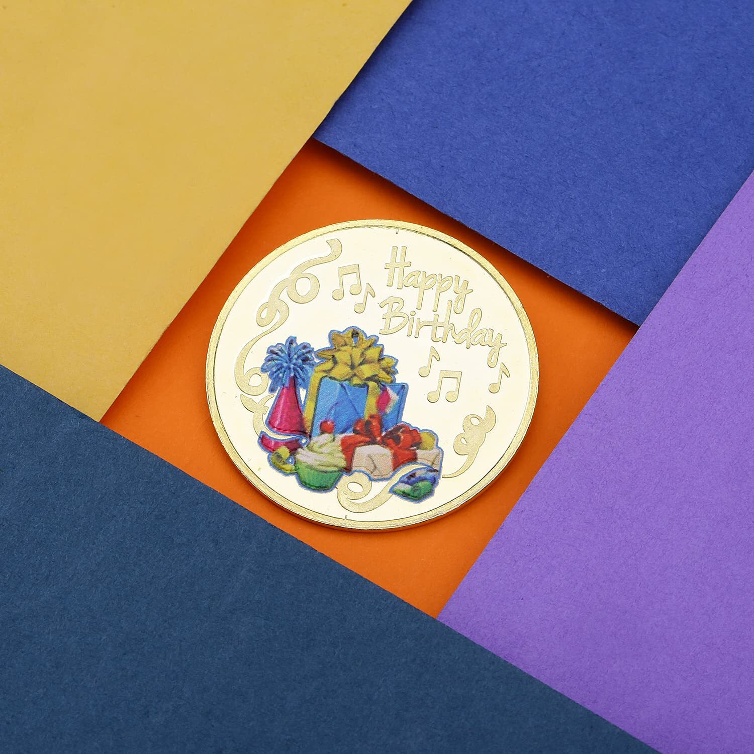 Ananth Jewels BIS Hallmarked Silver Coin 10 Grams Happy Birthday Gift (Gold)
