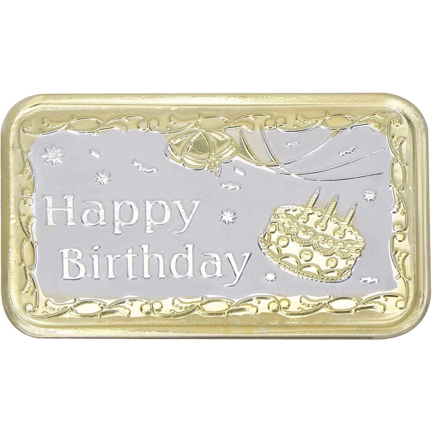 Ananth Jewels Pure Silver Coin 10 grams Happy Birthday Cake Gift