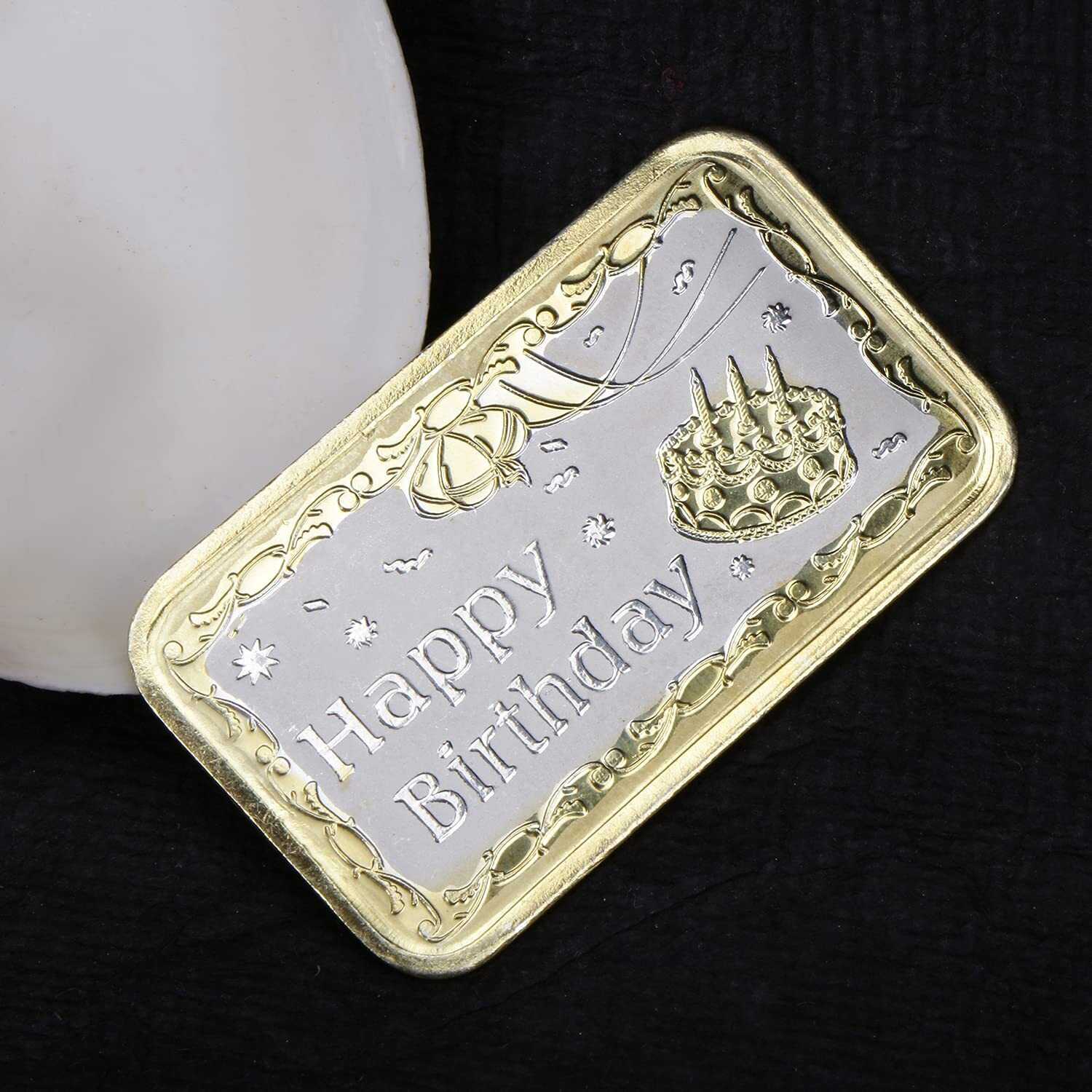 Ananth Jewels Pure Silver Coin 10 grams Happy Birthday Cake Gift