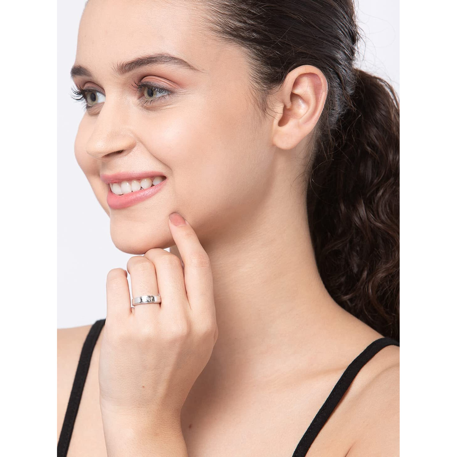 Clara Pure 925 Sterling Silver Heart Adjustable Ring Gift for Women and Girls