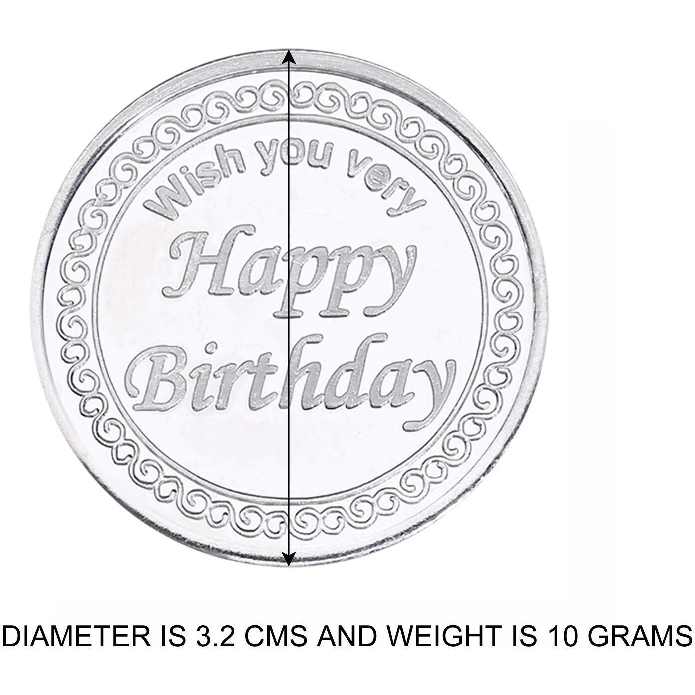 Ananth Jewels BIS Hallmarked Silver Coin 10 grams HAPPY BIRTHDAY GIFT