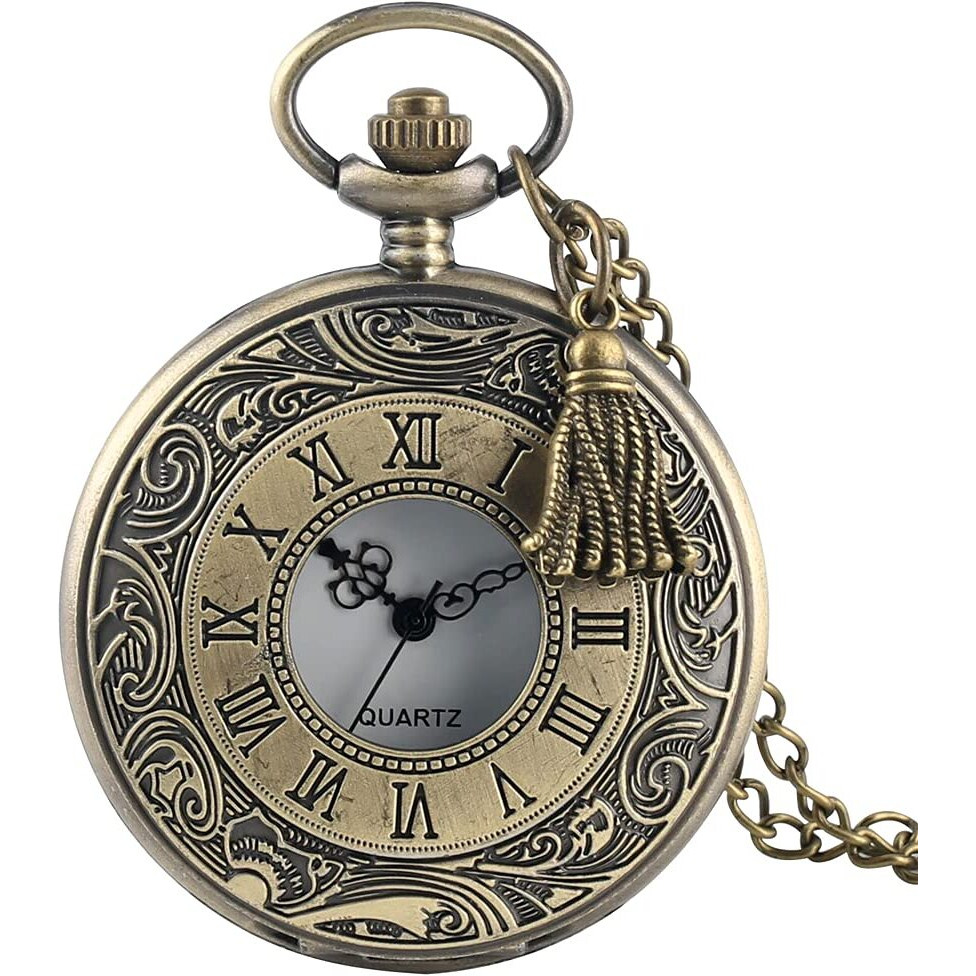 YouBella Pocket Watch Pendant with Chain for Husband Unique Memorable Gift Dual Purpose Stainless Steel Clock for Men (YBWATCH_0033)