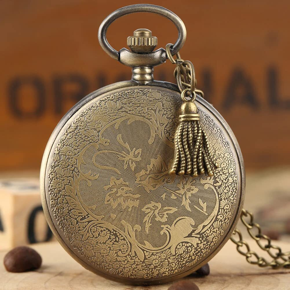 YouBella Pocket Watch Pendant with Chain for Husband Unique Memorable Gift Dual Purpose Stainless Steel Clock for Men (YBWATCH_0033)