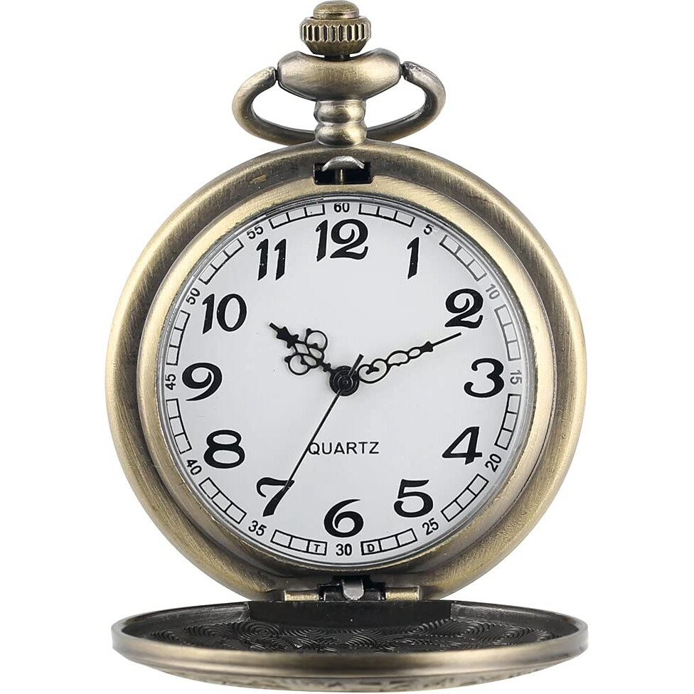 YouBella Pocket Watch Pendant with Chain for Husband Unique Memorable Gift Dual Purpose Stainless Steel Clock for Men (YBWATCH_0033)