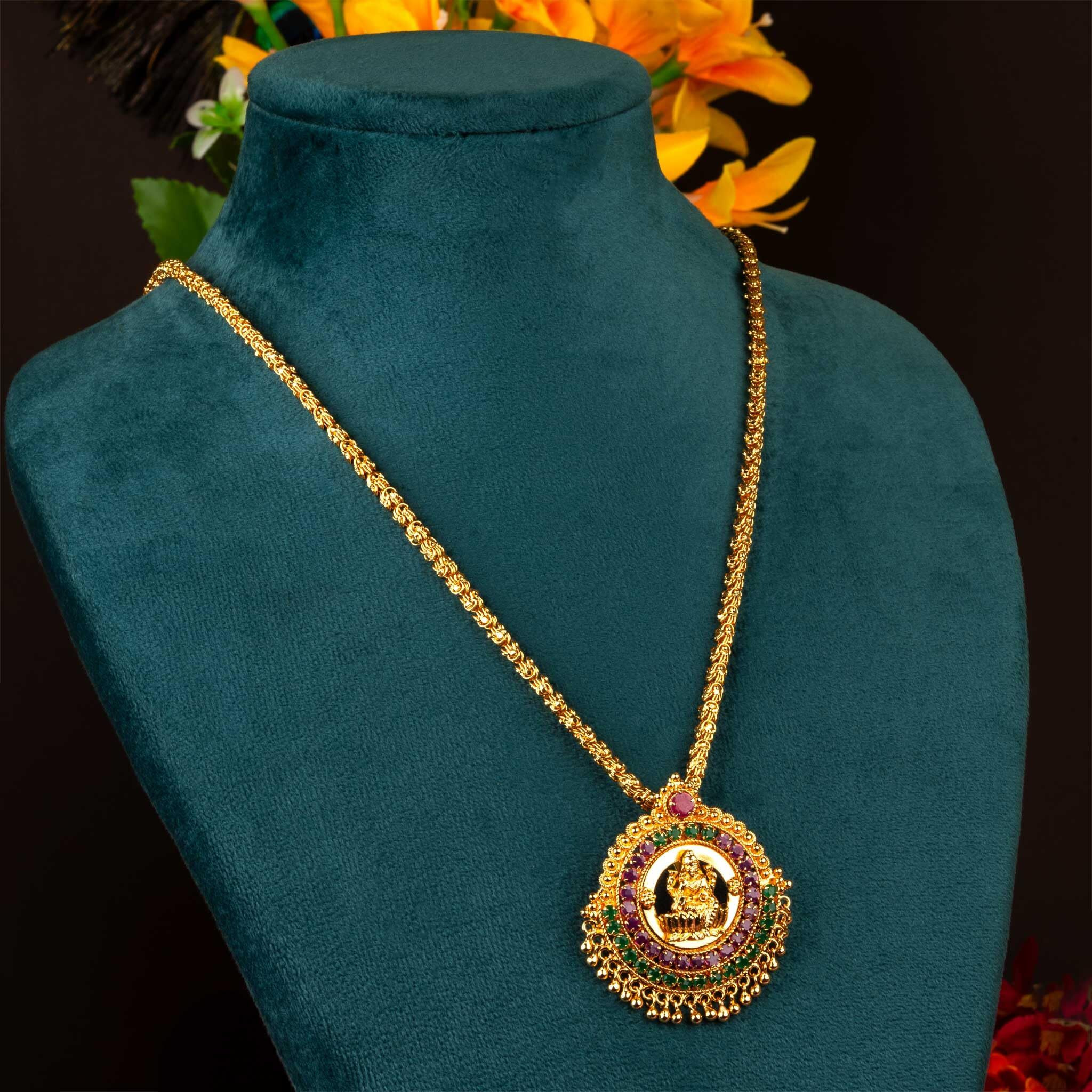 Sasitrends One Gram Micro Gold Plated Dollar Chain For Women And Girls