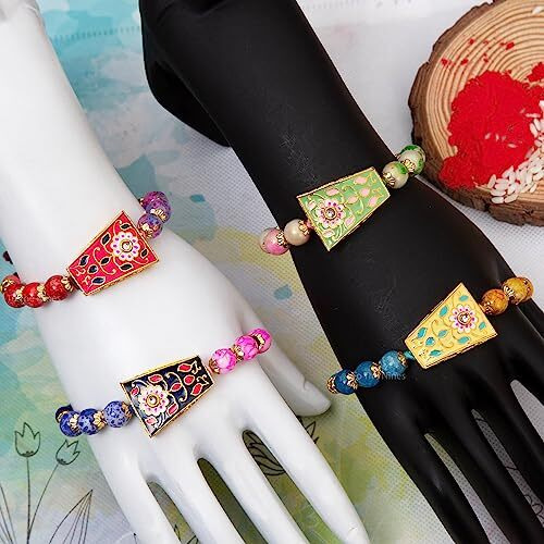 To The Nines Rakhi for Brother with Tilak Material & Greeting Card - Pack of 4 Rakhi