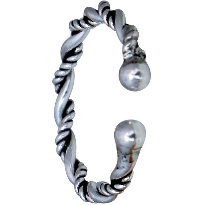 abhooshan Pure 92.5 Sterling Silver Designer Press On Nose Ring - No Piercing required - Clip-On. Stylish and Latest Body Jewelry for Septum Couch Helix (Oxidized Sterling Silver Clip On Nose Ring)
