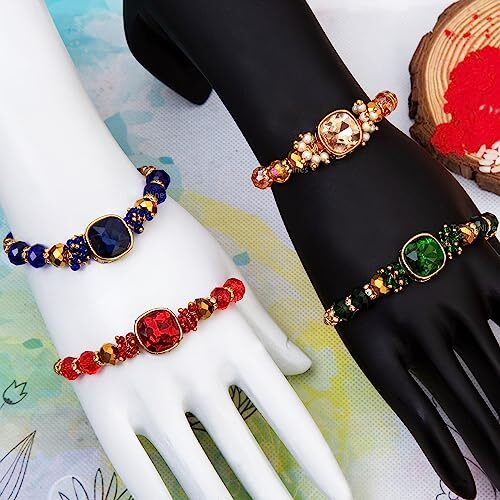 To The Nines Rakhi for Brother with Tilak Material & Greeting Card - Pack of 4 Rakhi