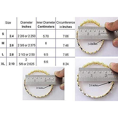 AFJ GOLD 1 Gram Gold Plated & Copper Jasper Traditional Designer Trendy White Stone Bangles Sets for Women & Girls (2.8) (Yellow)