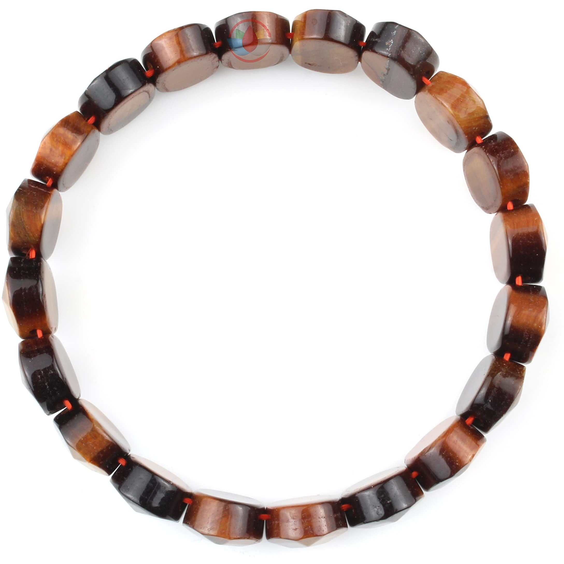 REMEDYWALA Charged Tiger Eye Diamond Cut Bracelet