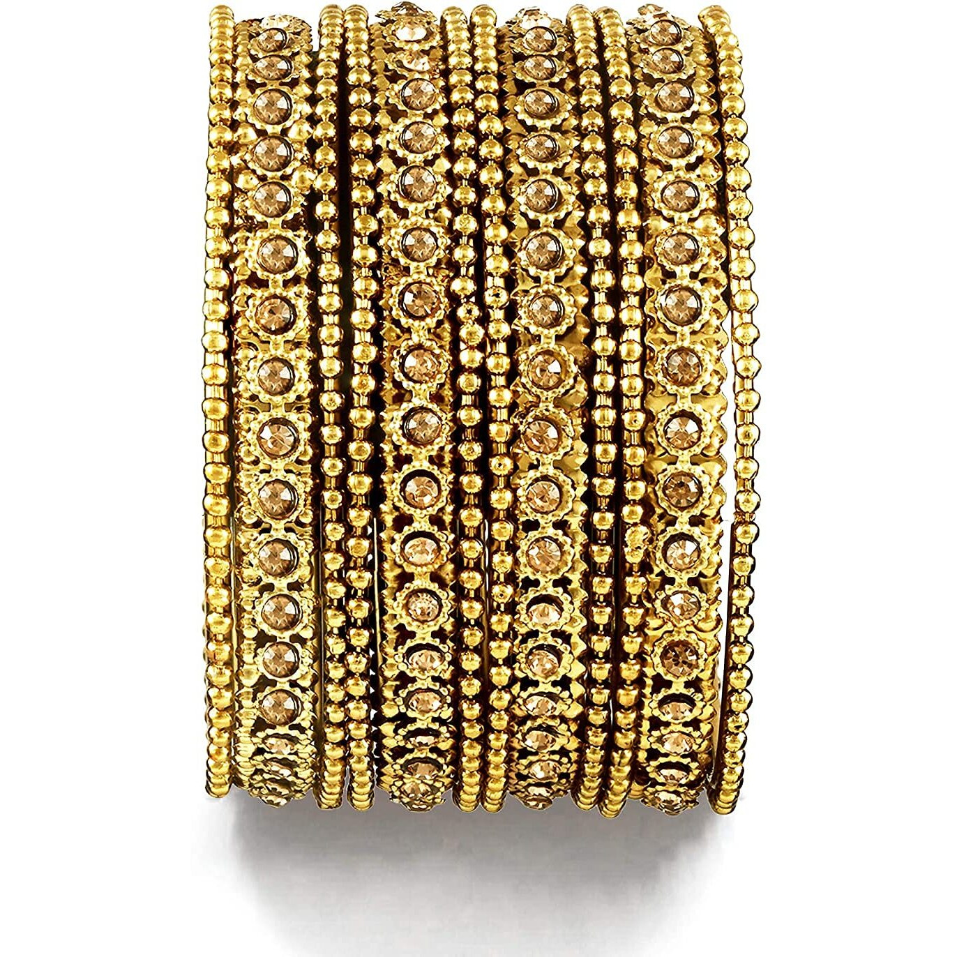 YouBella Traditional Fancy Original Hand Work Meena One Gram Gold Bangles for Women (2.8)