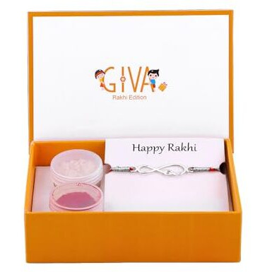 GIVA 925 Silver Infinite Rakhi|Raksha Bandhan Rakhi for Brother | Gift for Men & Boys| With Certificate of Authenticity and 925 Stamp