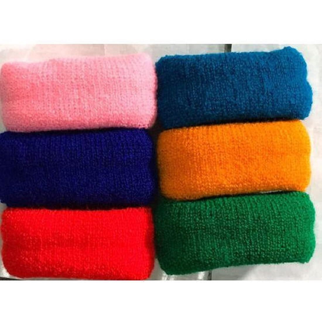 Fitness Fit Cotton Woolen Bun/Ponytail Thick Rubber Bands for Women (Pack of 12) (Multicolor)