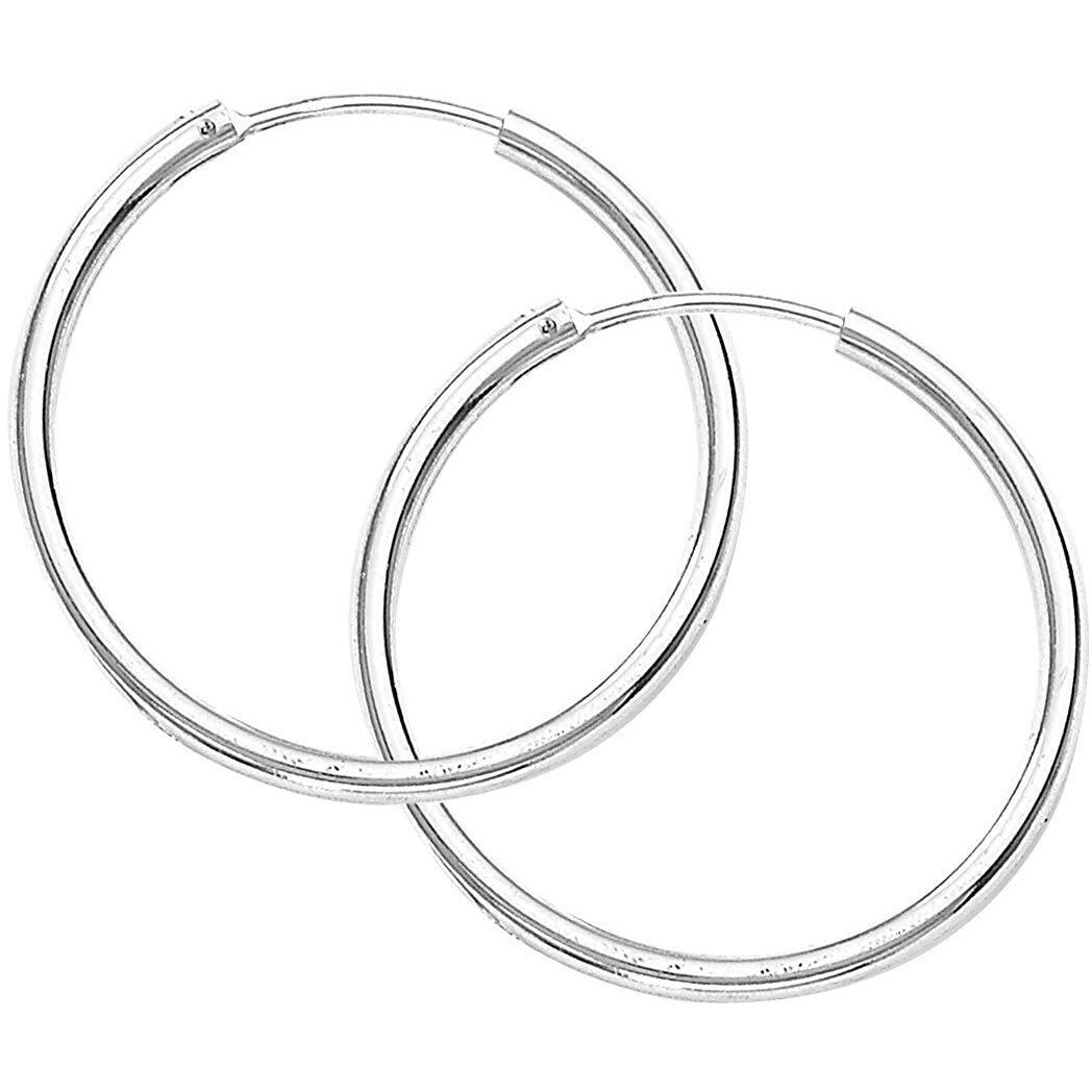 Ananth Jewels 925 Sterling-silver Hoop Earrings for Women, White