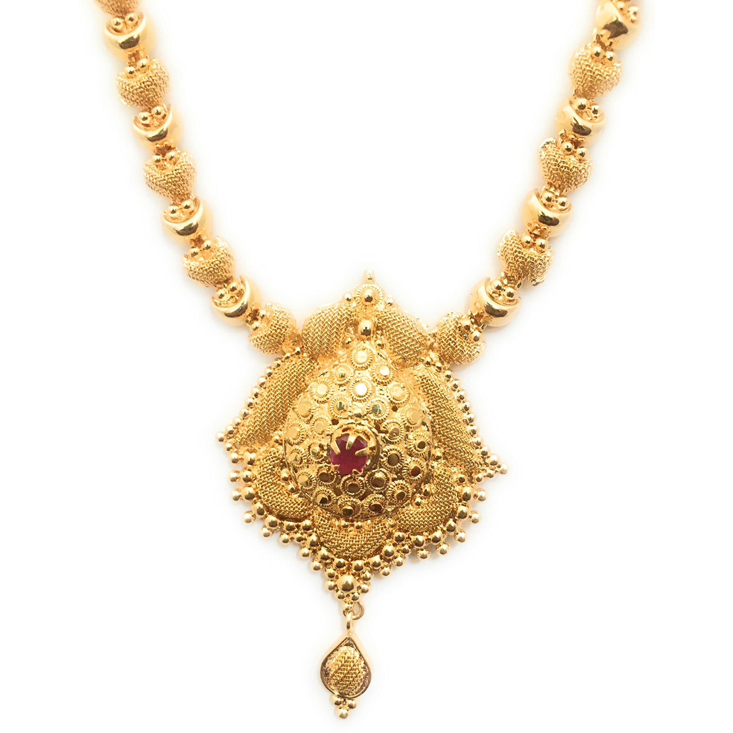 Sasitrends One Gram Traditional Micro Gold Plated Necklace For Women and Girls