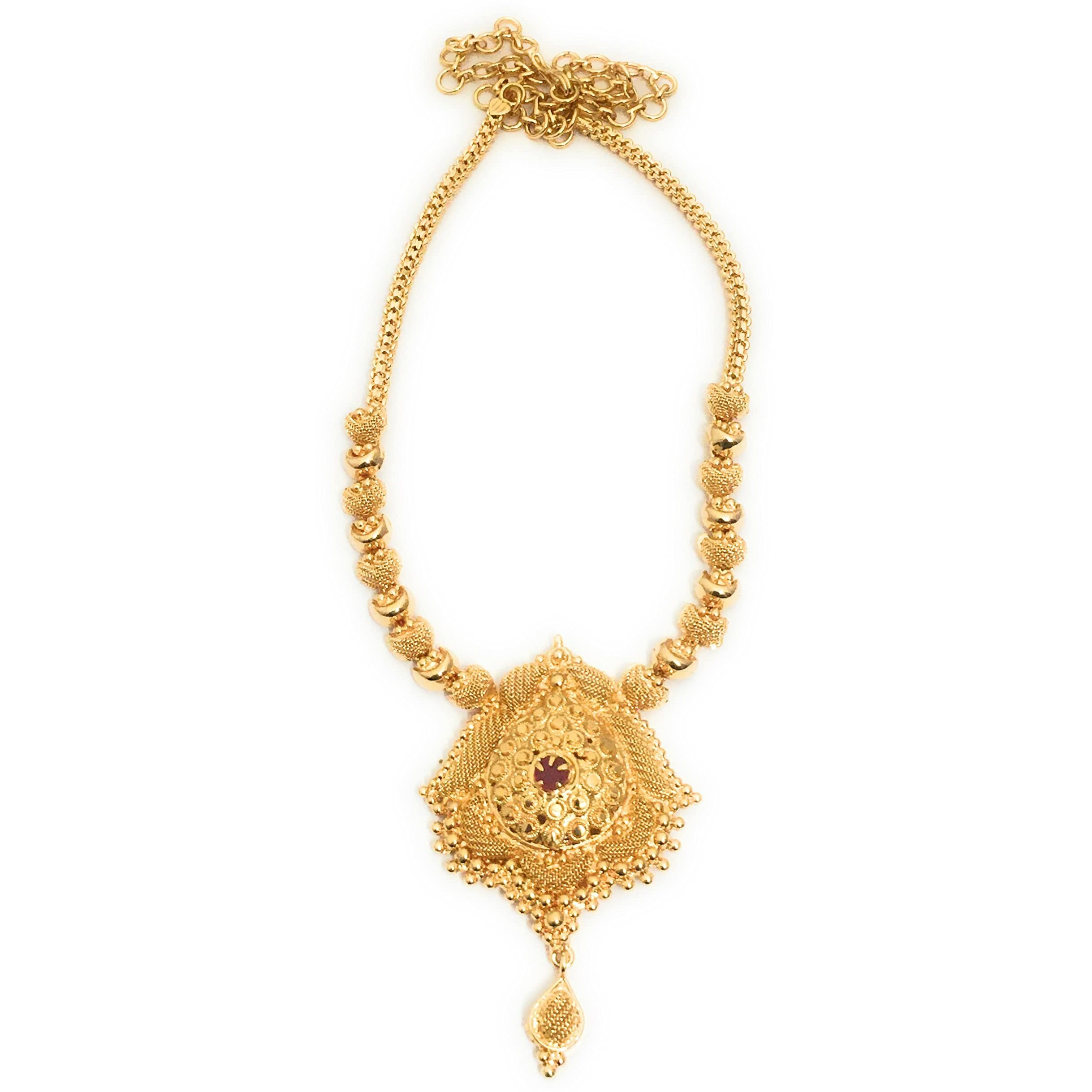 Sasitrends One Gram Traditional Micro Gold Plated Necklace For Women and Girls