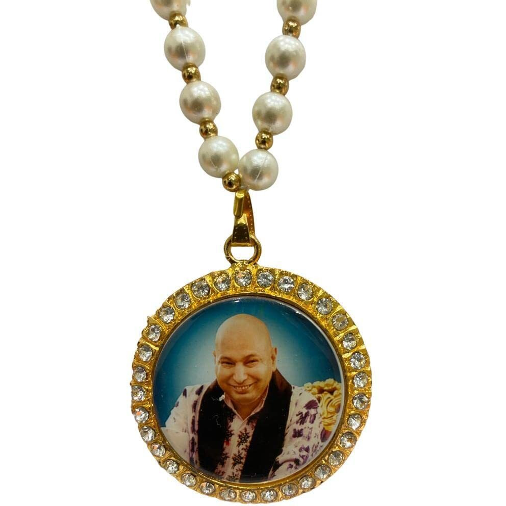 RK Basics Guruji Swaroop Brass Pendant Locket & Mala | Blessing Shukrana Jai Guruji Swaroop For Unisex Adult