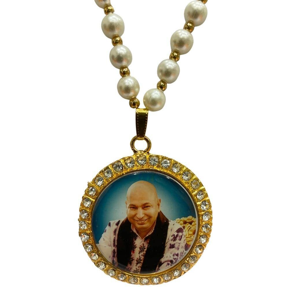 RK Basics Guruji Swaroop Brass Pendant Locket & Mala | Blessing Shukrana Jai Guruji Swaroop For Unisex Adult