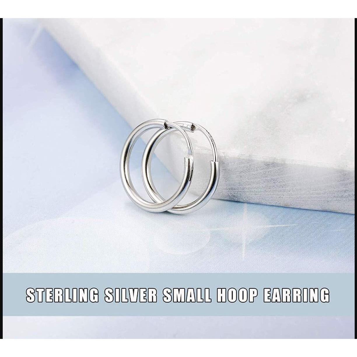 Ananth Jewels 925 Silver BIS HALLMARKED HOOP Earrings for Girls and Women 12 MM