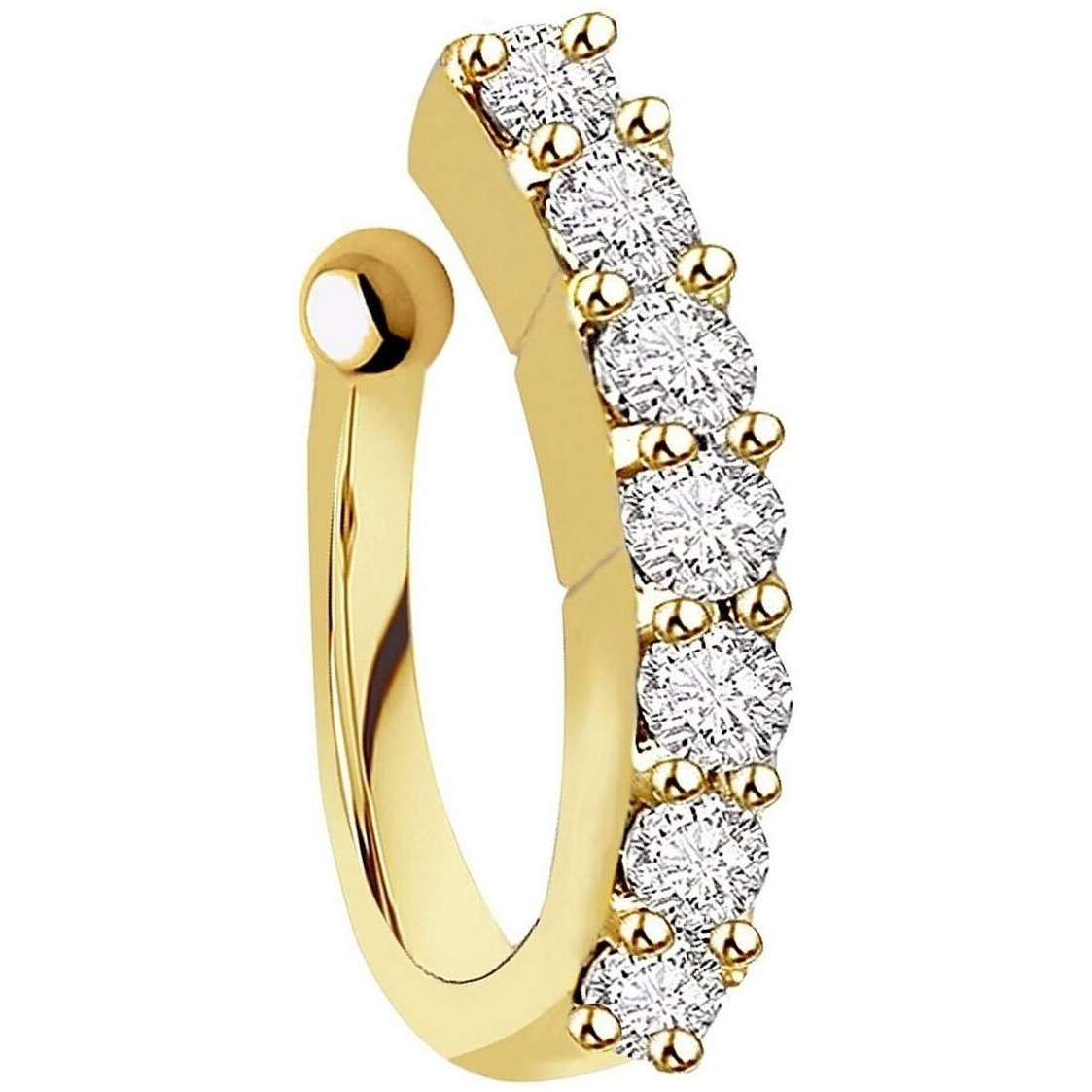 VAMA FASHIONS Without Piercing Clip on Nose pin without Hole Pressing Type Press Nose ring Stud for Women (Gold nose ring without piercing)