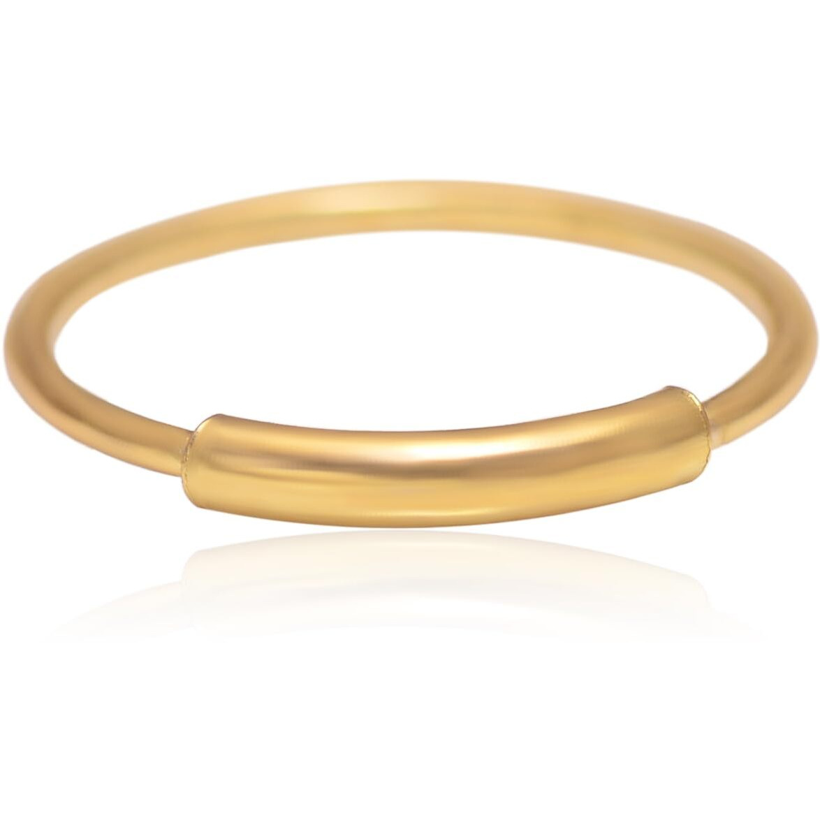 Abhooshan Gold Plated Single Nose Ring in 92.5 Sterling Silver