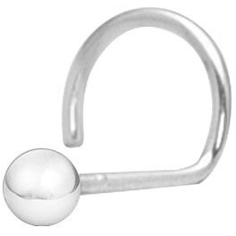 abhooshan 92.5 Sterling Silver Very Tiny Dot Size 1mm 2mm 3mm 4mm Ball Nose Pin For Pierced Nose with Wire for Girls Stylish Piercing for Helix Cartilage Lobe Tragus (2, Sterling Silver)