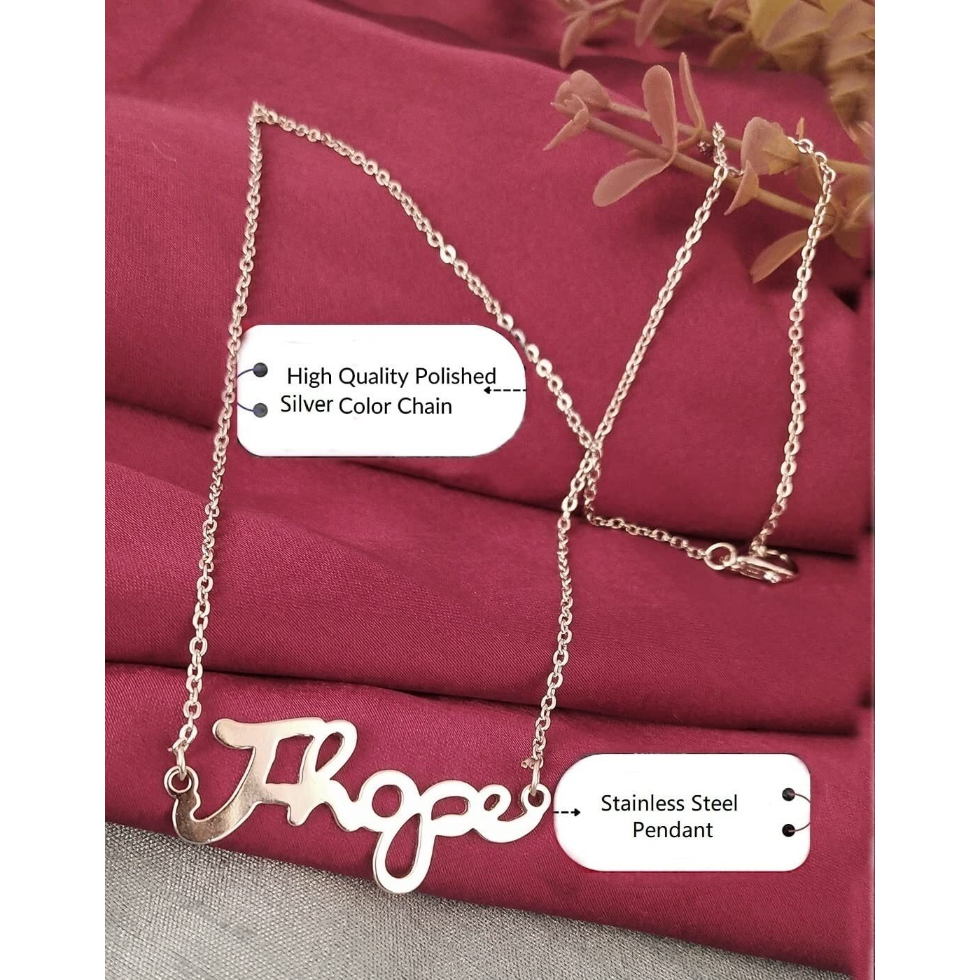 VAMA FASHIONS BTS Army Merch Jewellery Bangtan Band Boys Name Locket Pendant Chain Necklace For Boys & Girls (BTS Jhope Chain)
