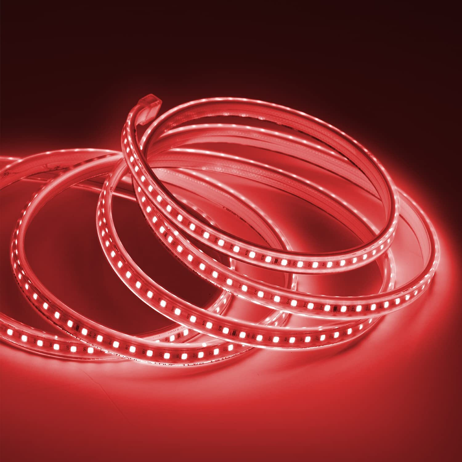 wipro Garnet 50 mtr LED Strip Light| 120 LEDs/mtr | Red | IP65-Waterproof | Flexible Rope Light for Outdoor & Indoor Decoration for Diwali, Christmas|Strip for Balcony, False ceiling|Pack of 1