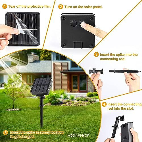 Homehop Solar Light Outdoor 200 Leds Decorative String Waterproof Lamp For Home, Garden,Balcony, Wall And Rechargeable Diwali Decoration Item (22 M, Warm Color) - 22 Meter, Multicolor
