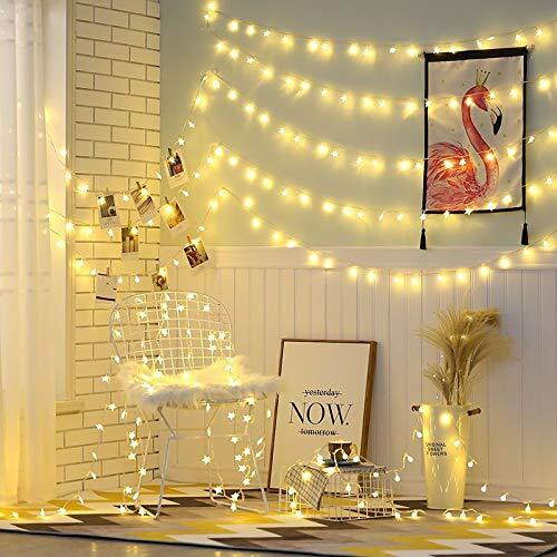 fizzytech Star String Lights for Indoor Outdoor Diwali Light for Decoration (Warm White, 6 Meter 40 LED)