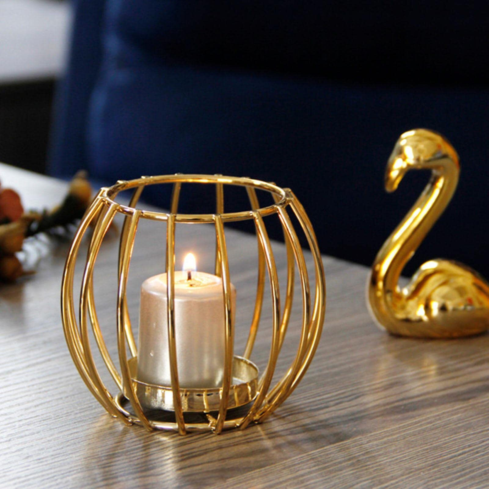 The Purple Tree Christmas Wire Tea Light Candle Holder (Pack of 1, Golden), Christmas Tealight Holder, Diwali Candle Holder, Diwali Decorations, Diwali dcor, Diwali Gifts
