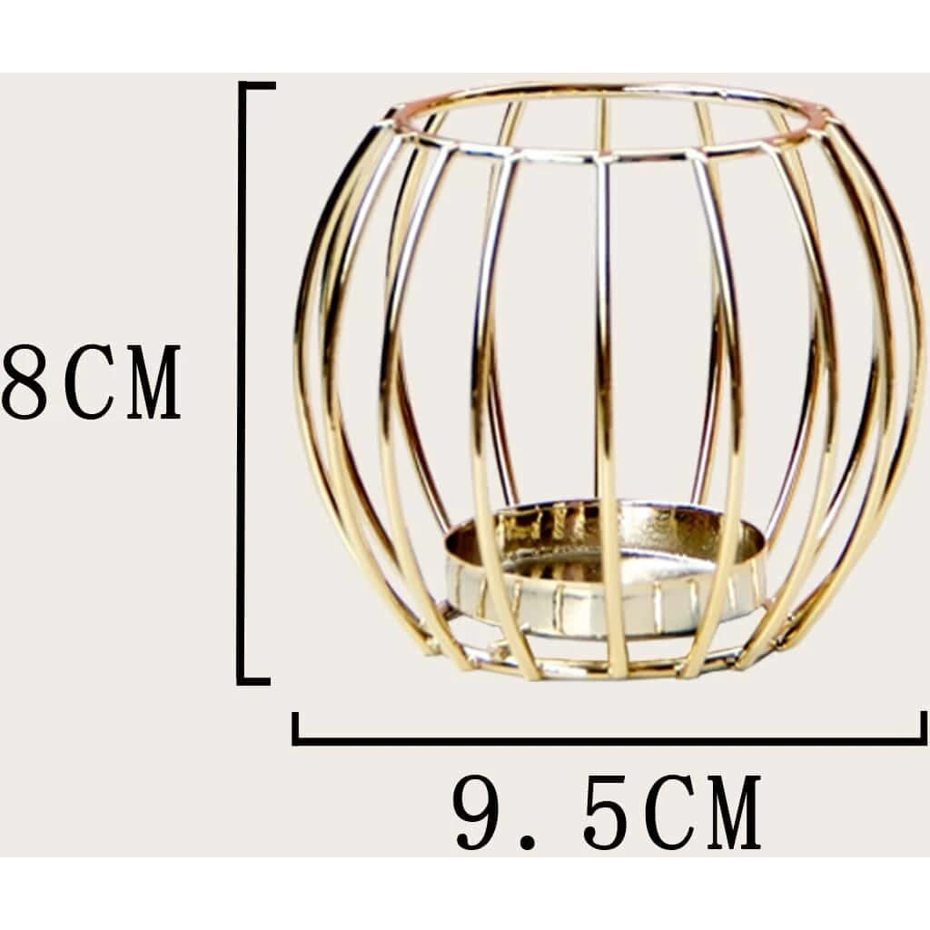 The Purple Tree Christmas Wire Tea Light Candle Holder (Pack of 1, Golden), Christmas Tealight Holder, Diwali Candle Holder, Diwali Decorations, Diwali dcor, Diwali Gifts