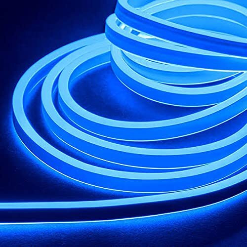 Khodiyar Online Store LED Strip Neon Rope Light (Blue-05 Meter), Water Proof IP65, Indoor and Outdoor LED Flexible Strip Light with Aapter for Diwali and Christmas Home and Office Decoration.