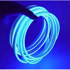 Khodiyar Online Store LED Strip Neon Rope Light (Blue-02 Meter), Water Proof IP65, Indoor and Outdoor LED Flexible Strip Light with Aapter for Diwali and Christmas Home and Office Decoration.