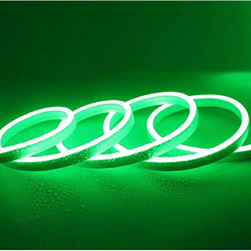 Khodiyar Online Store LED Strip Neon Rope Light (Green-03 Meter), Water Proof IP65, Indoor and Outdoor LED Flexible Strip Light with Aapter for Diwali and Christmas Home and Office Decoration.